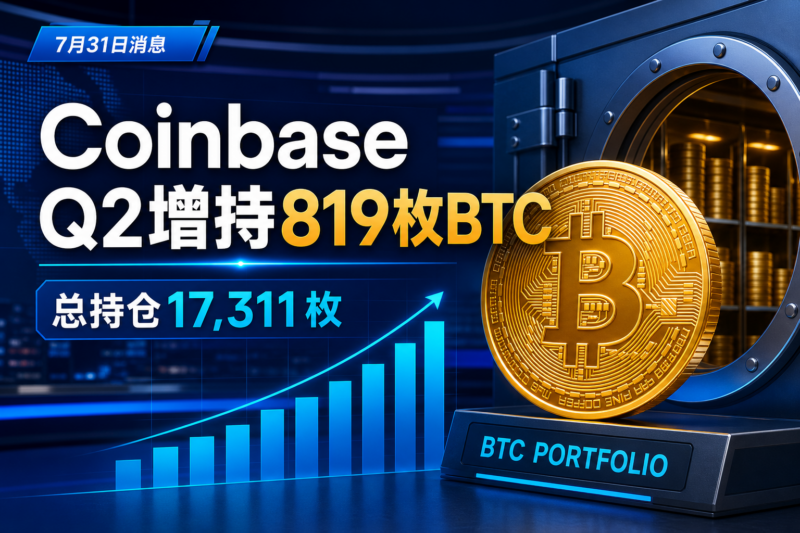 Coinbase Q2增持819枚BTC，总持仓达17,311枚-指挥使社区 - 真实线索、热点议题与深度观察