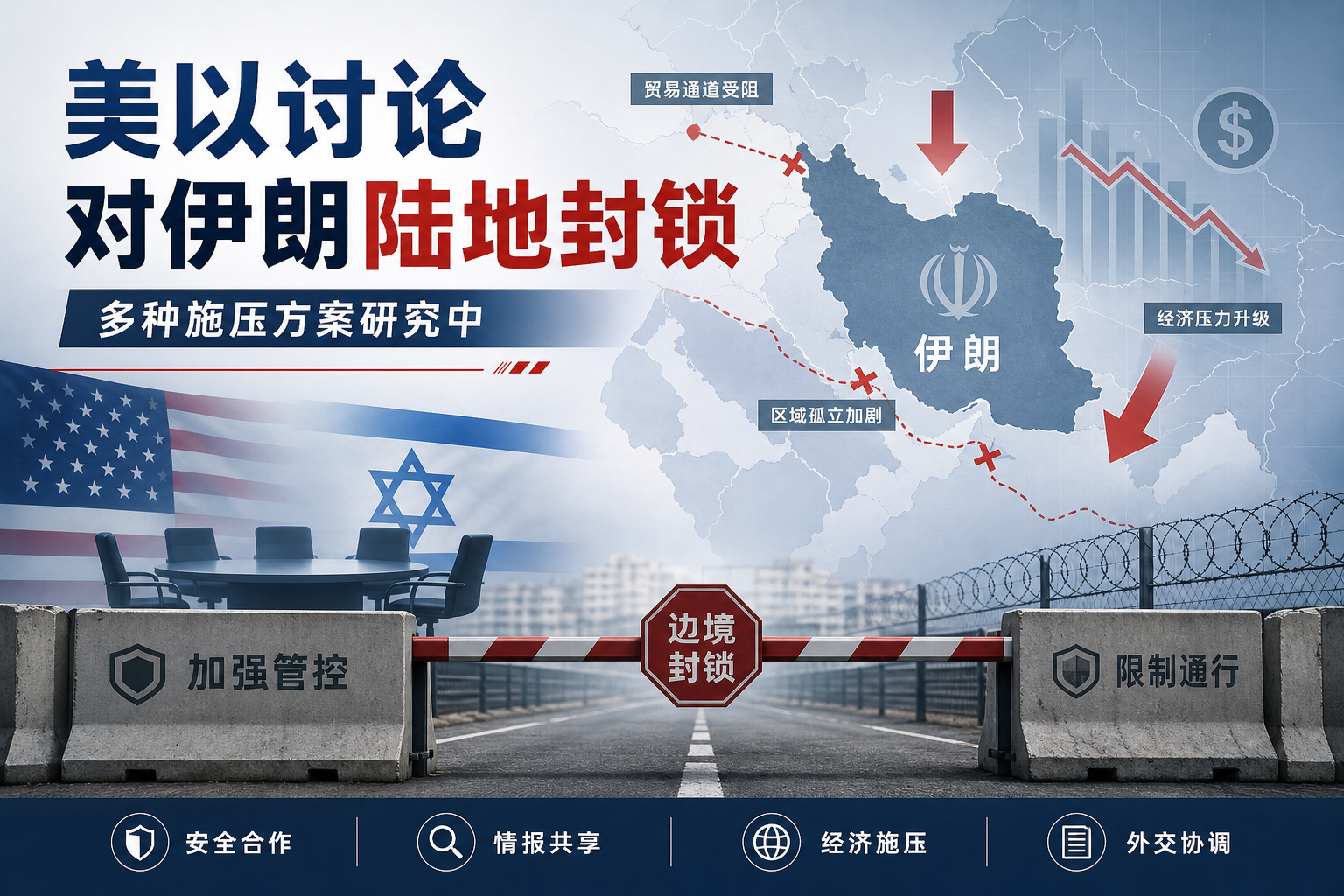 美国和以色列讨论可能对伊朗实施陆地封锁