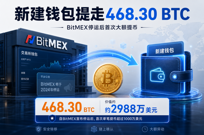 新建钱包从 BitMEX 提取 468.30 枚 BTC-指挥使社区 - 真实线索、热点议题与深度观察