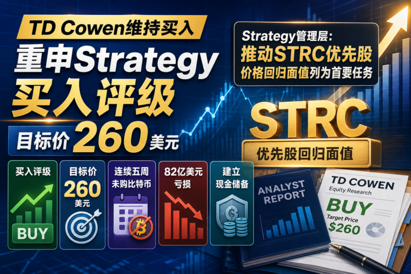 TD Cowen重申Strategy“买入”评级，目标价260美元-指挥使社区 - 真实线索、热点议题与深度观察