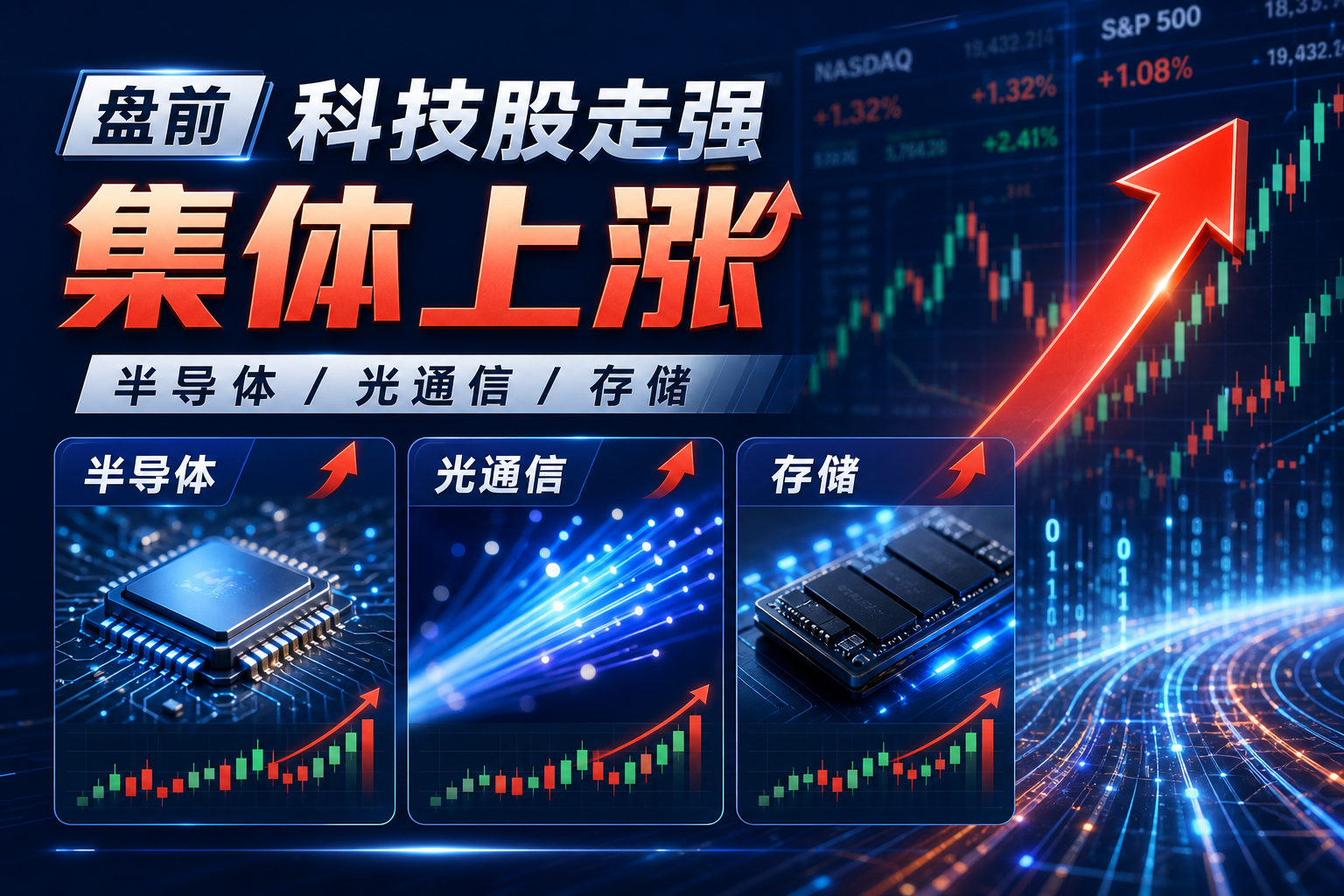 美股盘前半导体、光通信及存储股集体上涨,ALAB、AAOI涨超8%