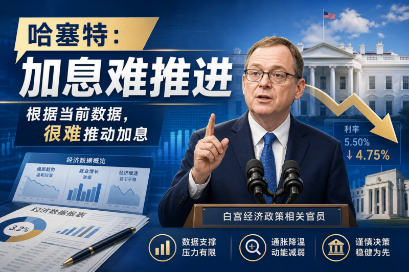 哈塞特：根据当前数据，很难推动加息-指挥使社区 - 真实线索、热点议题与深度观察