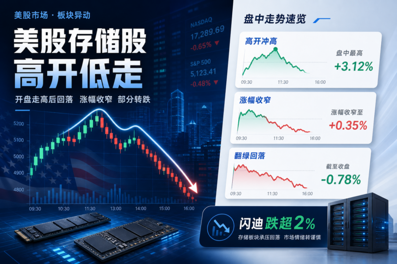 美股存储股高开低走，闪迪跌超2%-指挥使社区 - 真实线索、热点议题与深度观察