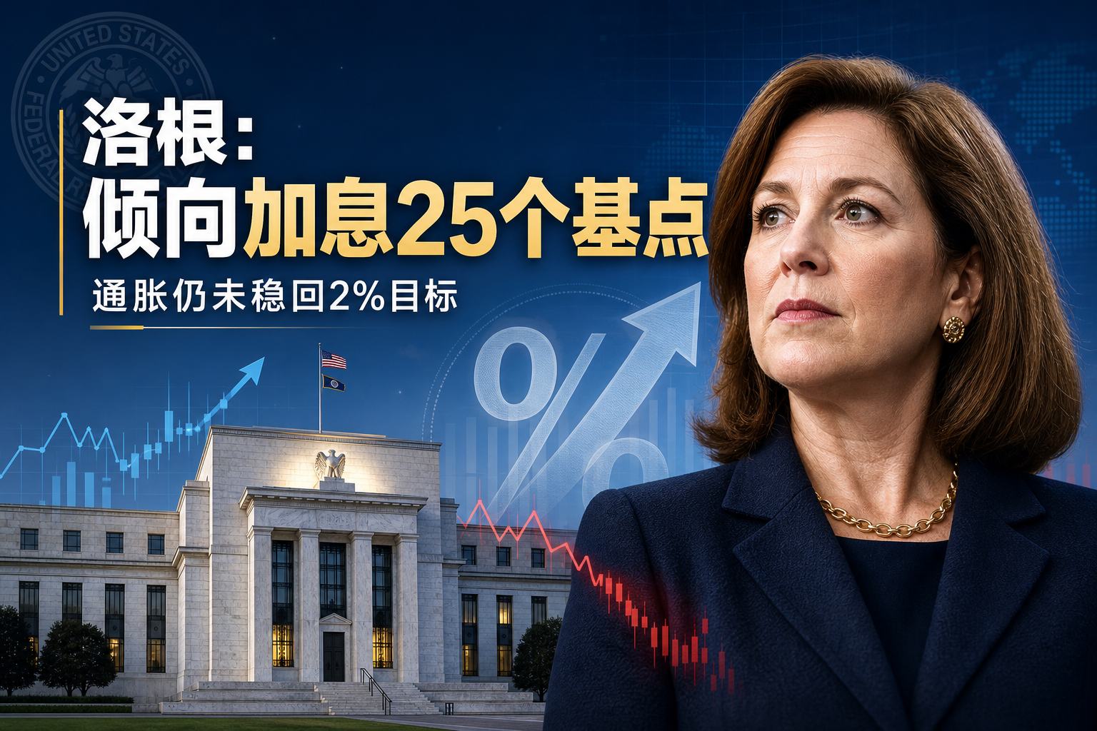 美联储洛根:倾向于加息25个基点