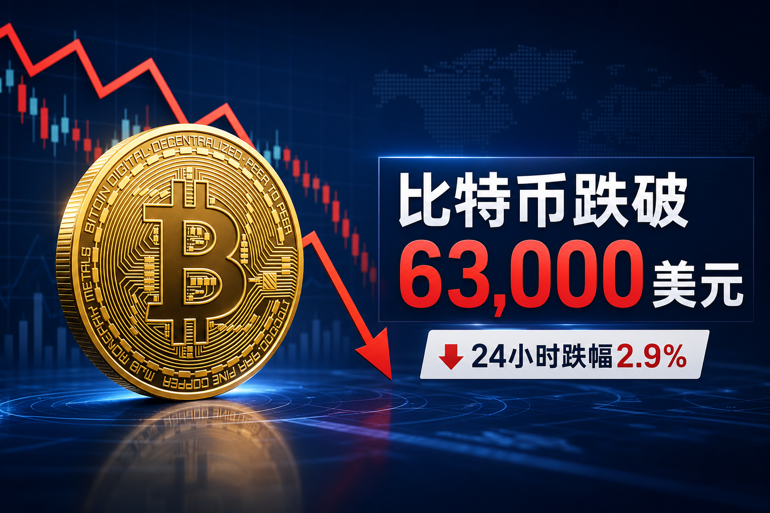 比特币跌破63,000美元