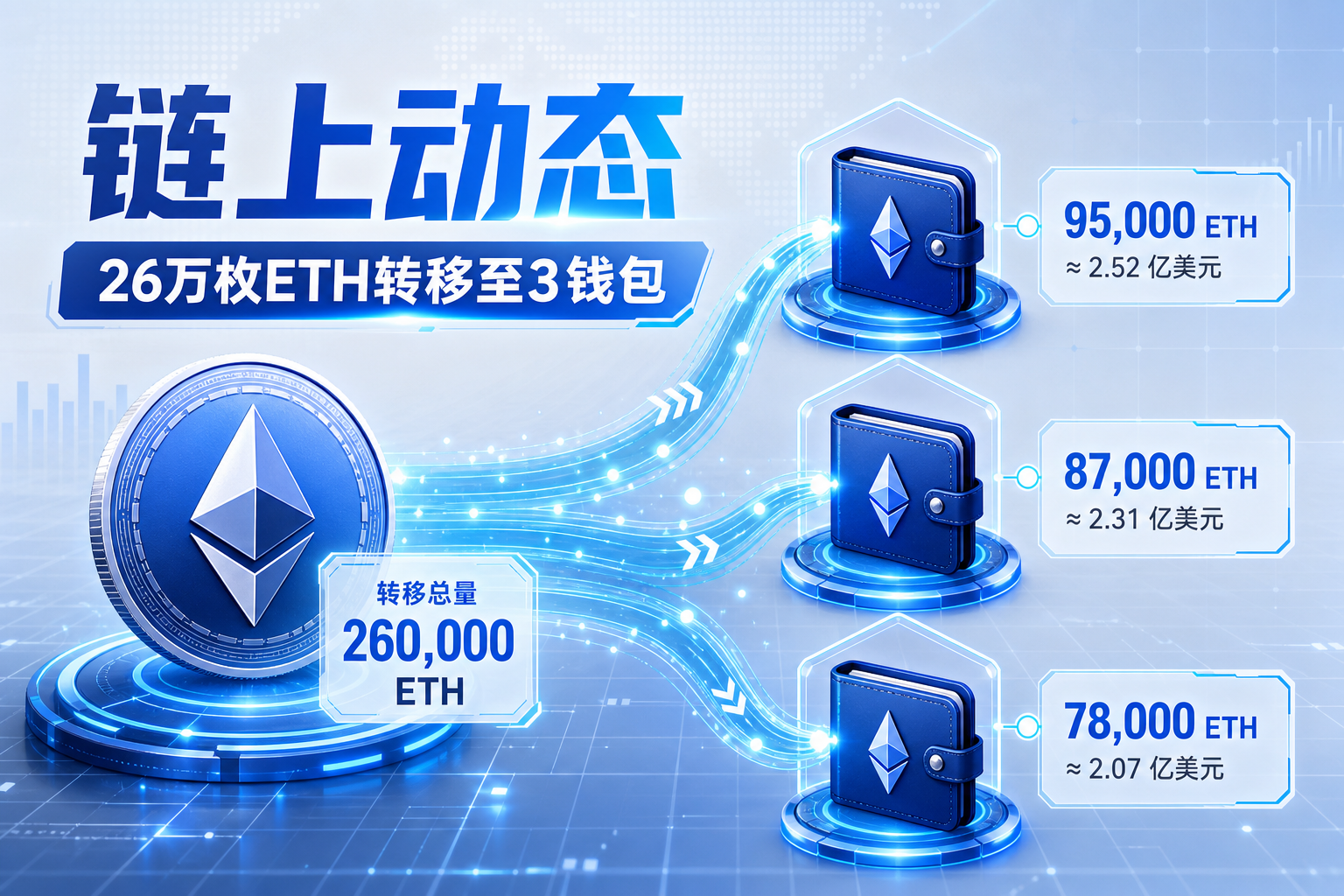 链上动态|富达关联钱包转移26万枚ETH,价值约5亿美元
