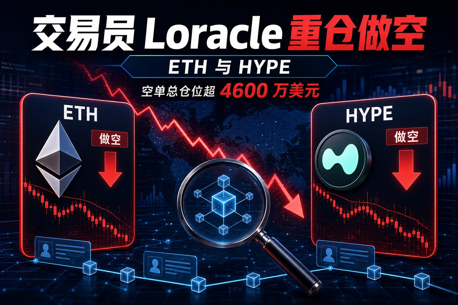 链上侦探|交易员 Loracle 重仓做空 ETH 与 HYPE,空单总仓位超 4600 万美元
