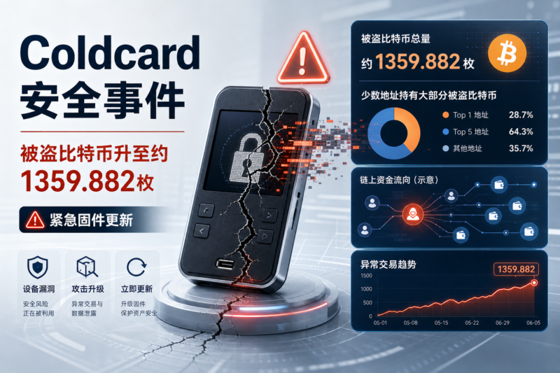 Coldcard 安全事件被盗比特币升至约 1359.882 枚,攻击者地址收到 10% 洗币报价-指挥使社区 - 真实线索、热点议题与深度观察