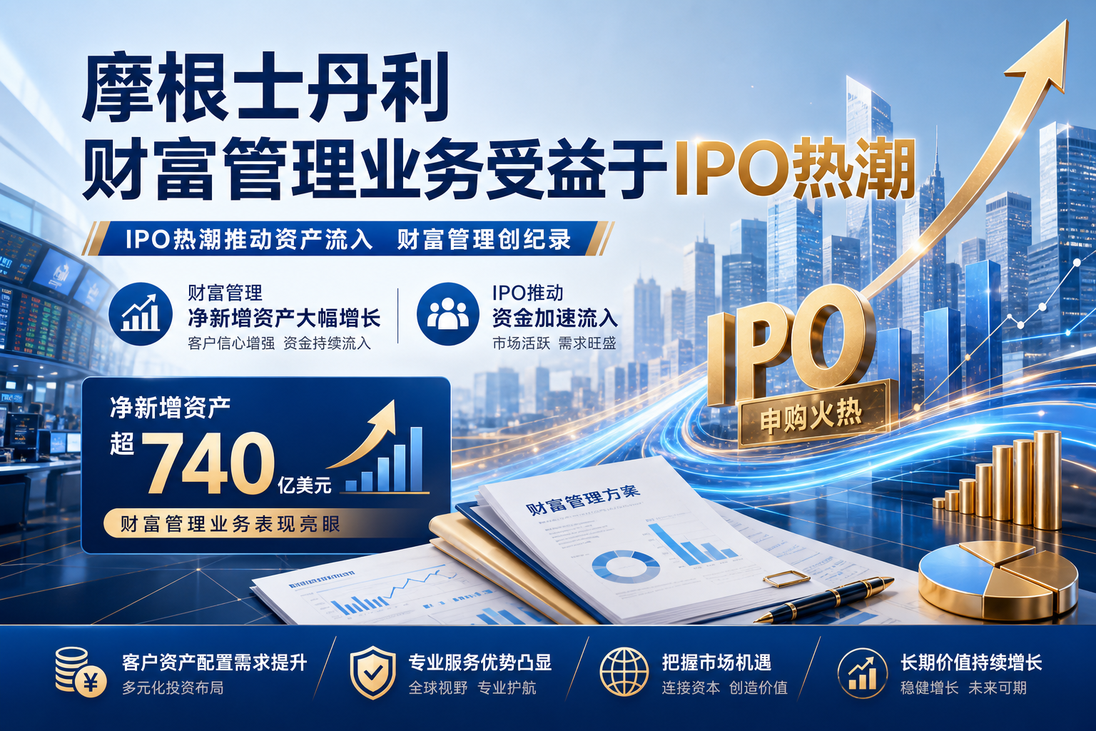 摩根士丹利财富管理业务受益于 IPO 热潮