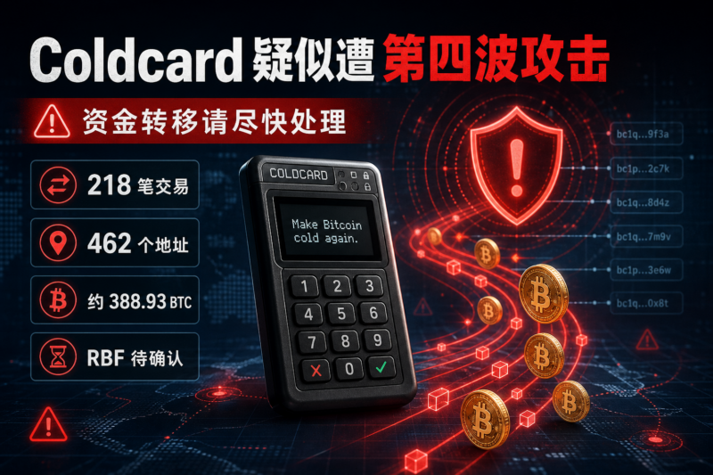 Galaxy 研究主管:Coldcard 或正遭遇第四波有组织攻击-指挥使社区 - 真实线索、热点议题与深度观察