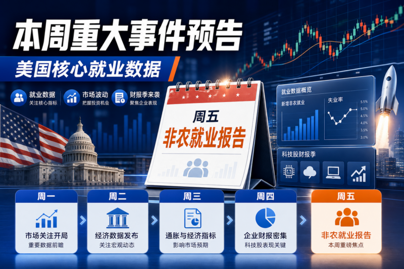 本周重大事件预告:美国核心就业数据公布,科技股再迎财报潮-指挥使社区 - 真实线索、热点议题与深度观察