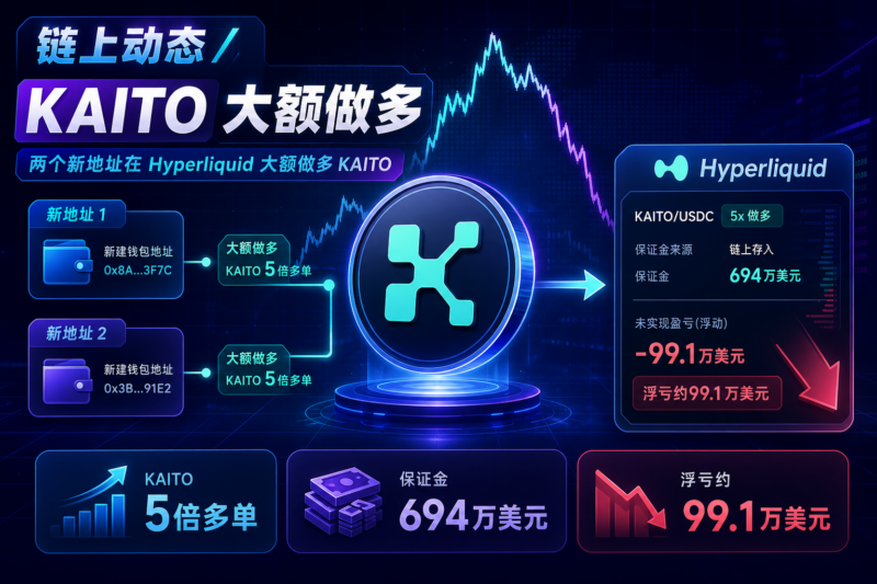 链上动态:两个新地址在 Hyperliquid 大额做多 KAITO-指挥使社区 - 真实线索、热点议题与深度观察