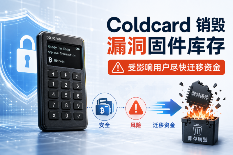 Coldcard:已销毁含漏洞固件库存,建议受影响用户尽快迁移资金-指挥使社区 - 真实线索、热点议题与深度观察