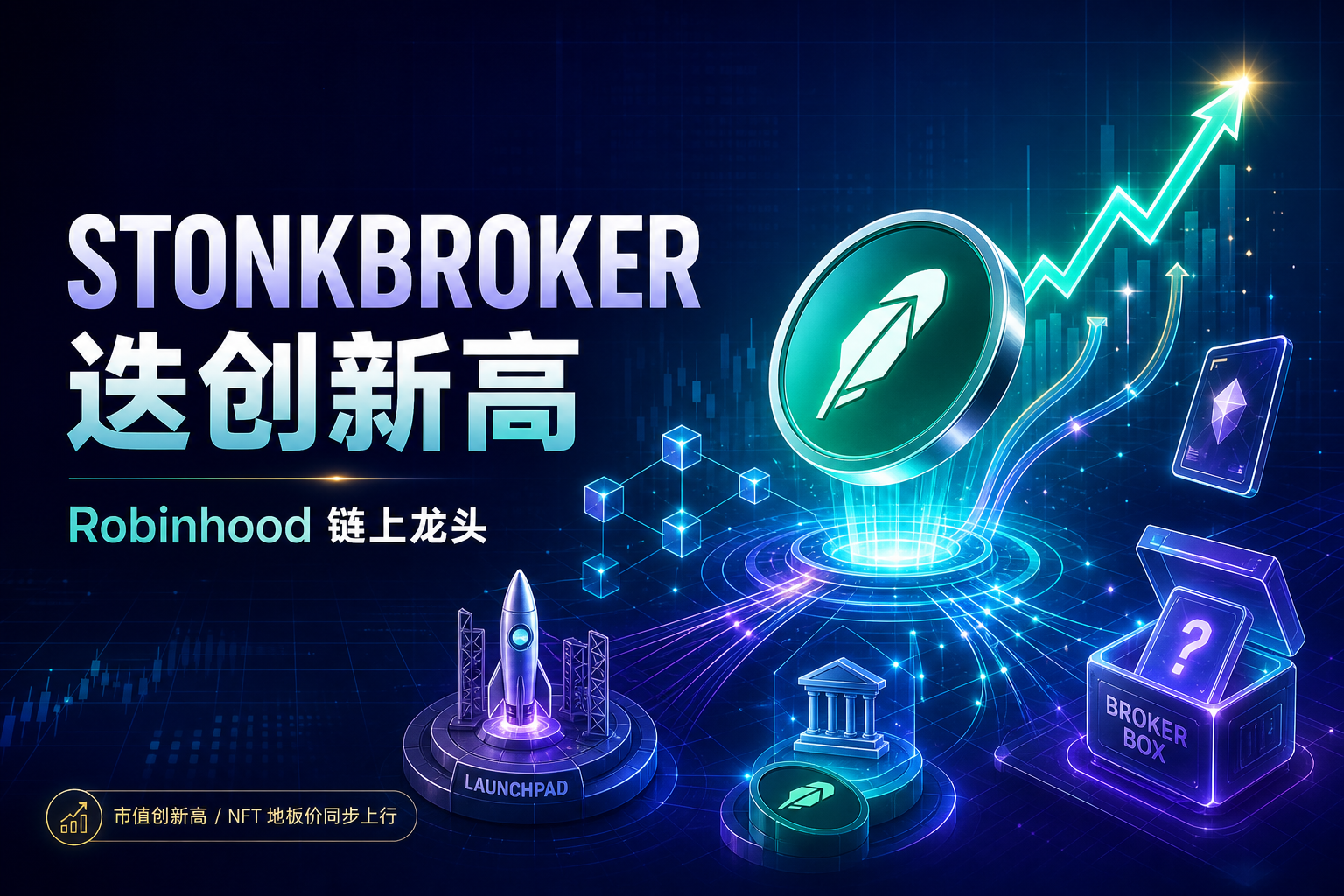 多重分流下,STONKBROKER 迭创新高,成 Robinhood 链上龙头项目