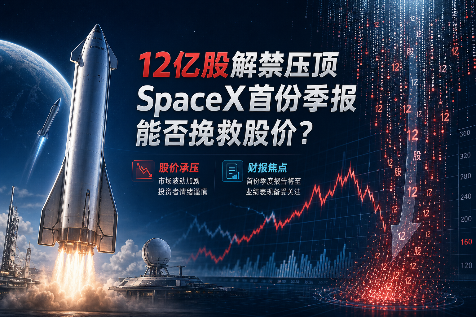 12亿股解禁压顶，SpaceX首份季报能否挽救股价？