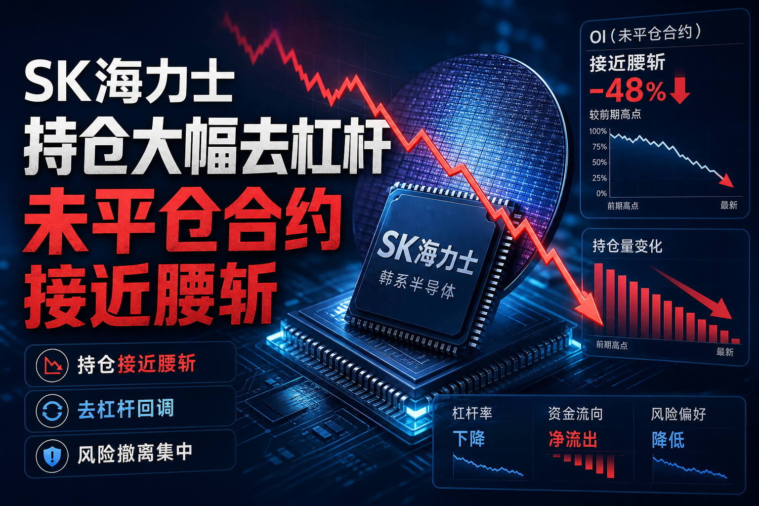 SK海力士持仓量 3 日接近腰斩,“去杠杆”回调下再出逃 3 亿美元头寸