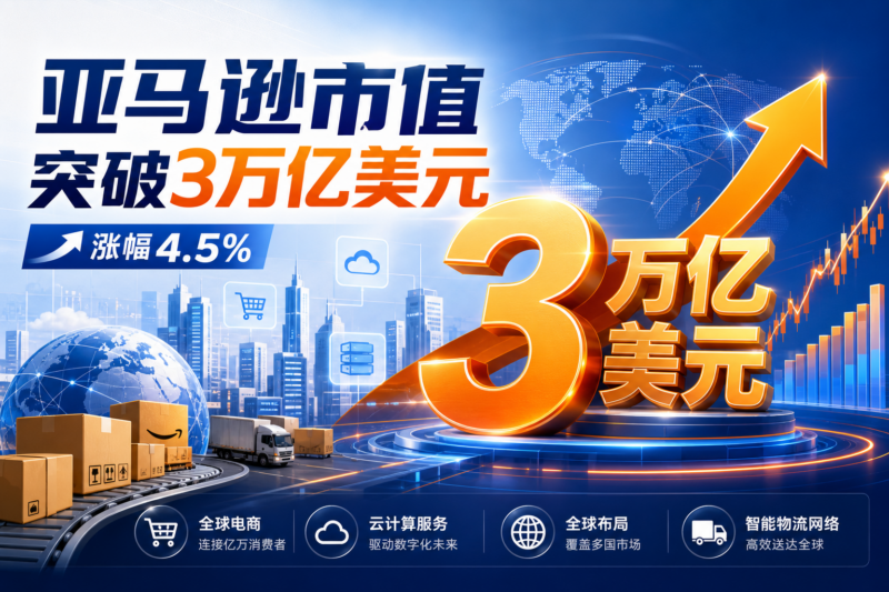 亚马逊市值首次突破 3 万亿美元-指挥使社区 - 真实线索、热点议题与深度观察