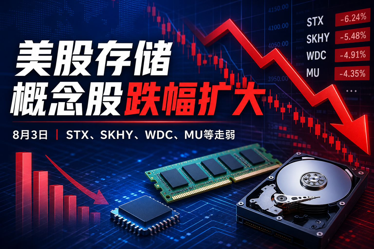 美股存储概念股跌幅扩大