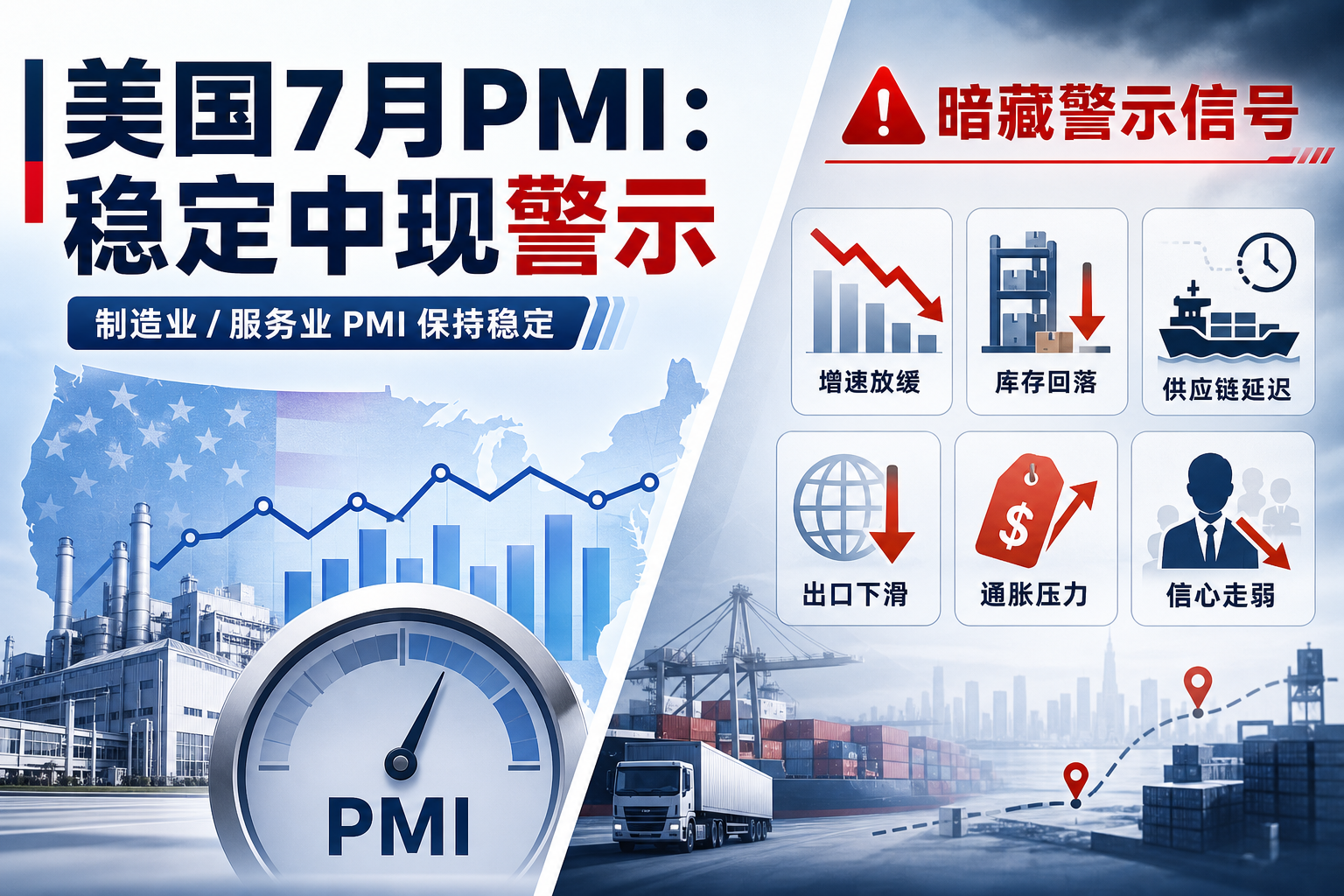 美国 7 月 PMI 数据保持稳定,但暗藏警示信号