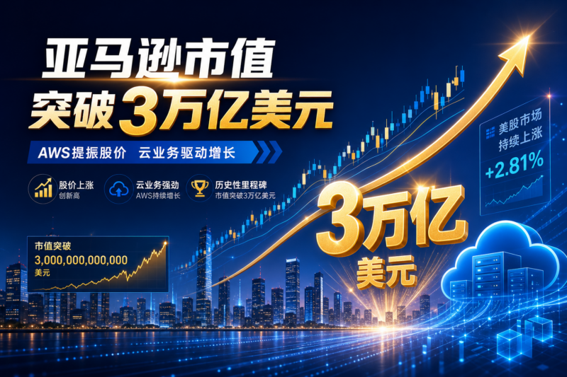 亚马逊成为史上第五家市值突破 3 万亿美元的公司-指挥使社区 - 真实线索、热点议题与深度观察