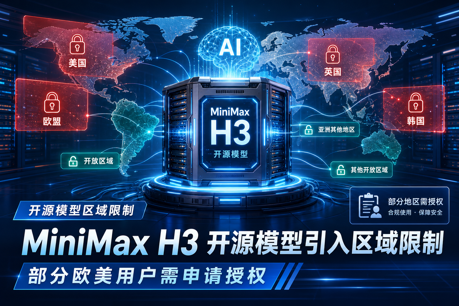 MiniMax H3 开源模型引入区域限制,部分欧美用户需申请授权