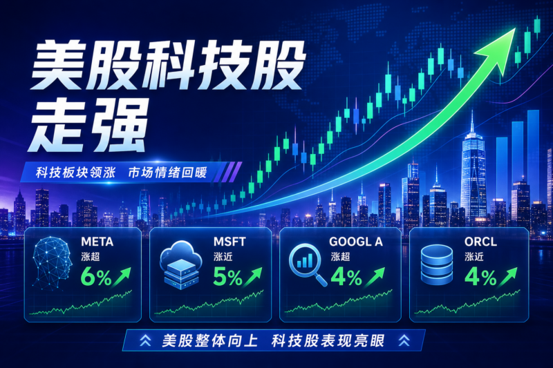美股科技股走强,Meta 涨超 6%,微软涨近 5%-指挥使社区 - 真实线索、热点议题与深度观察