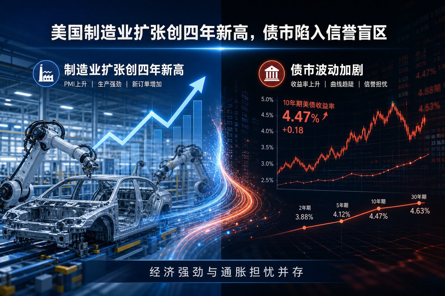 美国制造业扩张速度创四年新高,债市陷入“信誉盲区”