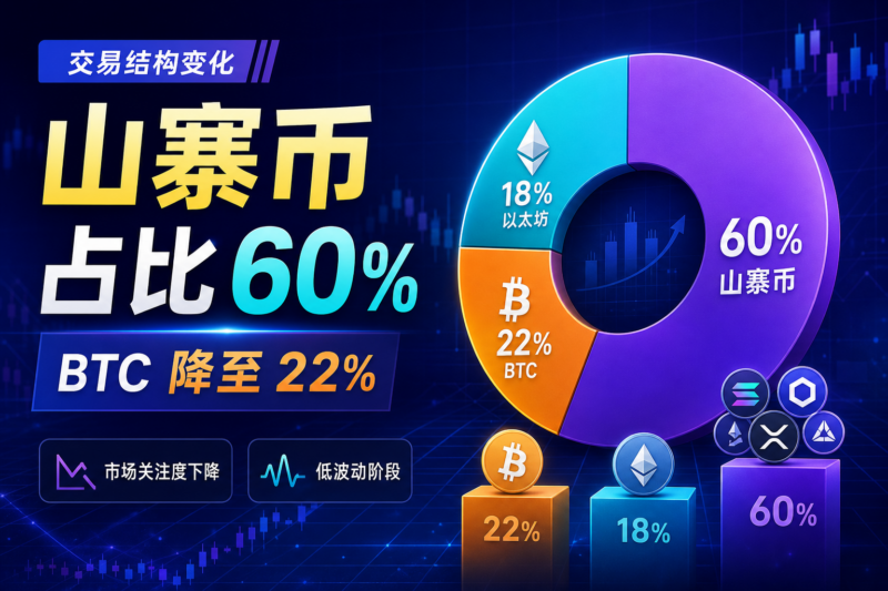 Binance 平台山寨币交易量占比升至 60%,BTC 降至 22%-指挥使社区 - 真实线索、热点议题与深度观察