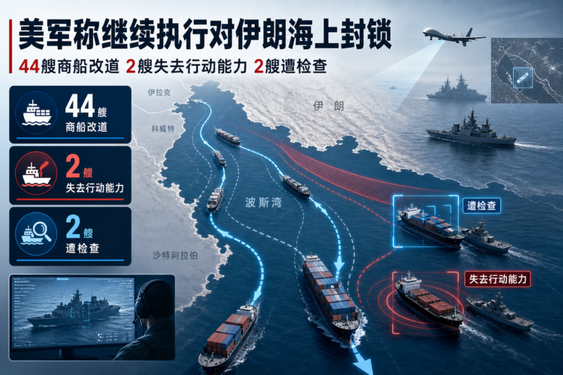 美军称继续执行对伊朗海上封锁,已改变 44 艘商船航线-指挥使社区 - 真实线索、热点议题与深度观察