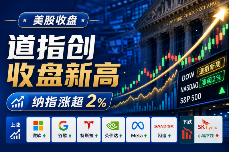 美股收盘:道指创收盘新高,纳指涨超 2%-指挥使社区 - 真实线索、热点议题与深度观察