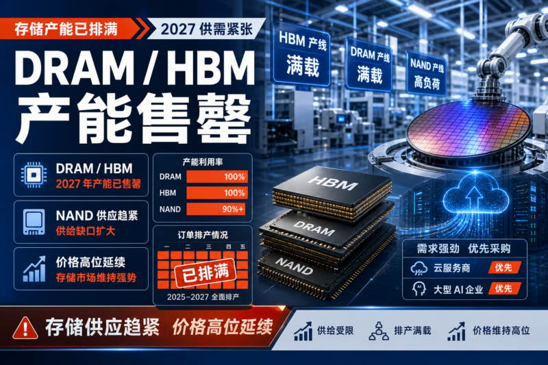 DigiTimes:2027 年 DRAM 与 HBM 产能已售罄-指挥使社区 - 真实线索、热点议题与深度观察