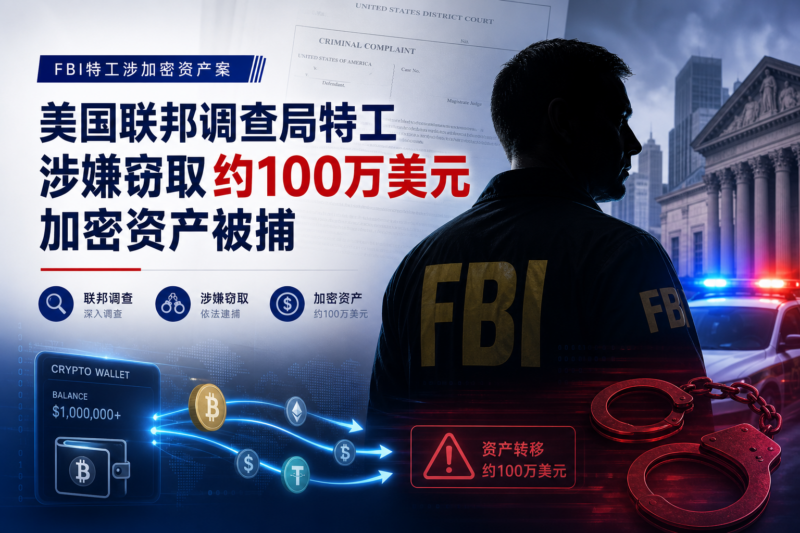 FBI 特工涉嫌窃取约 100 万美元加密资产被捕-指挥使社区 - 真实线索、热点议题与深度观察