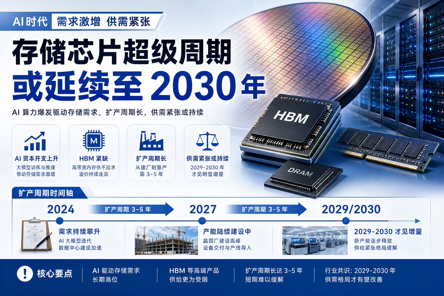 存储芯片超级周期或延续至 2030 年