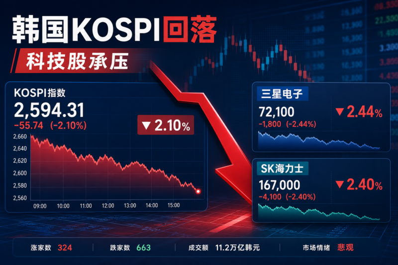 韩国 KOSPI 指数跌逾 2%，SK 海力士跌超 4%-指挥使社区 - 真实线索、热点议题与深度观察