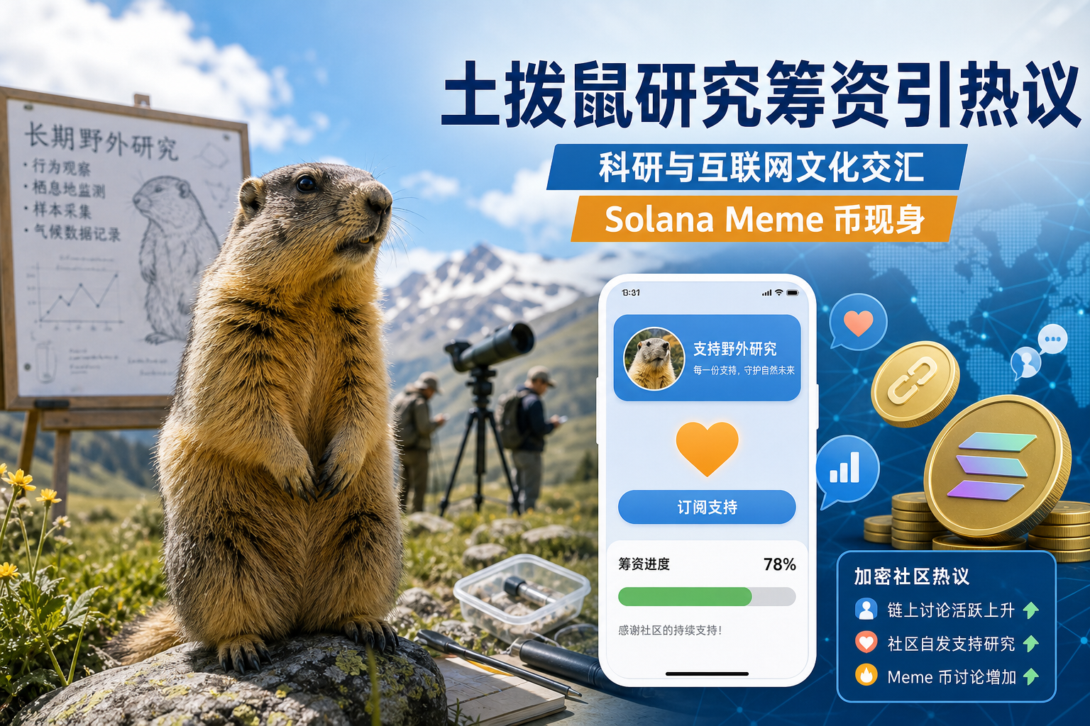 UCLA 土拨鼠研究团队转向 OnlyFans 筹资,相关 Solana Meme 币已出现