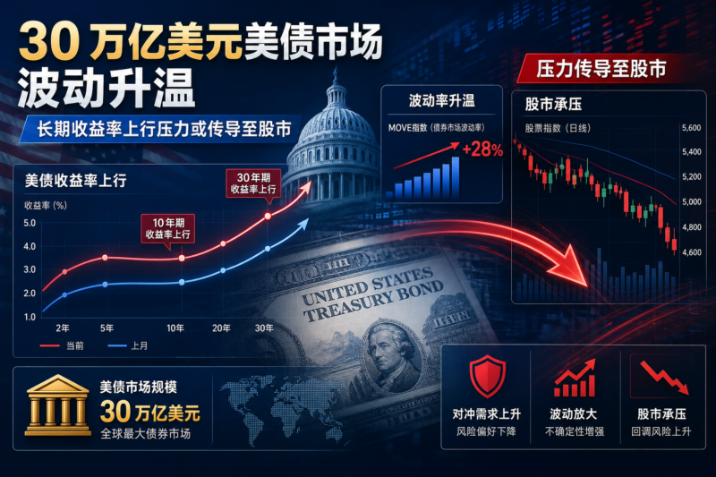 30 万亿美元美债市场波动升温,长期收益率上行压力或传导至股市-指挥使社区 - 真实线索、热点议题与深度观察