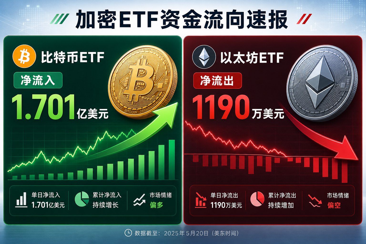 昨日美国现货比特币 ETF 净流入 1.701 亿美元