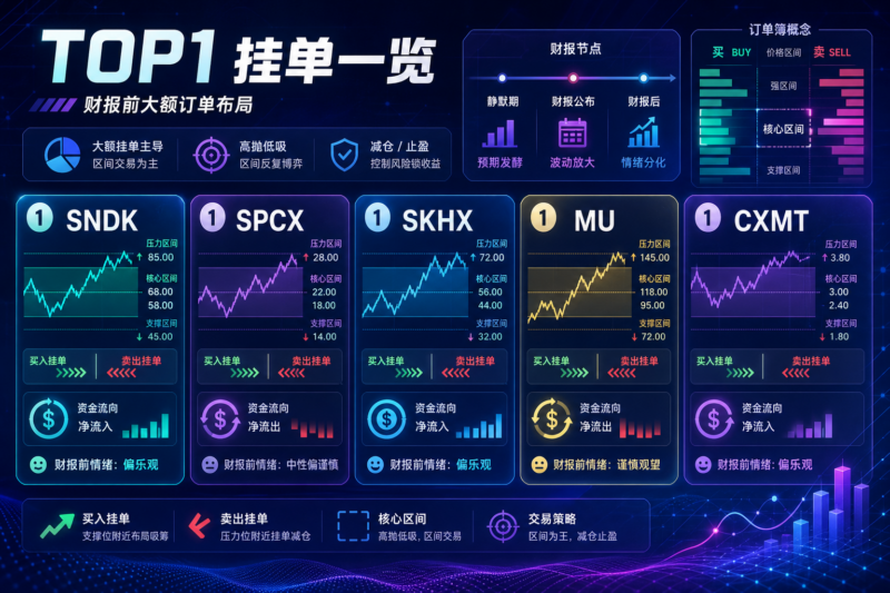 五大热门标的 TOP 1 挂单一览:闪迪、SpaceX 财报前被布设 3000 万美元订单-指挥使社区 - 真实线索、热点议题与深度观察