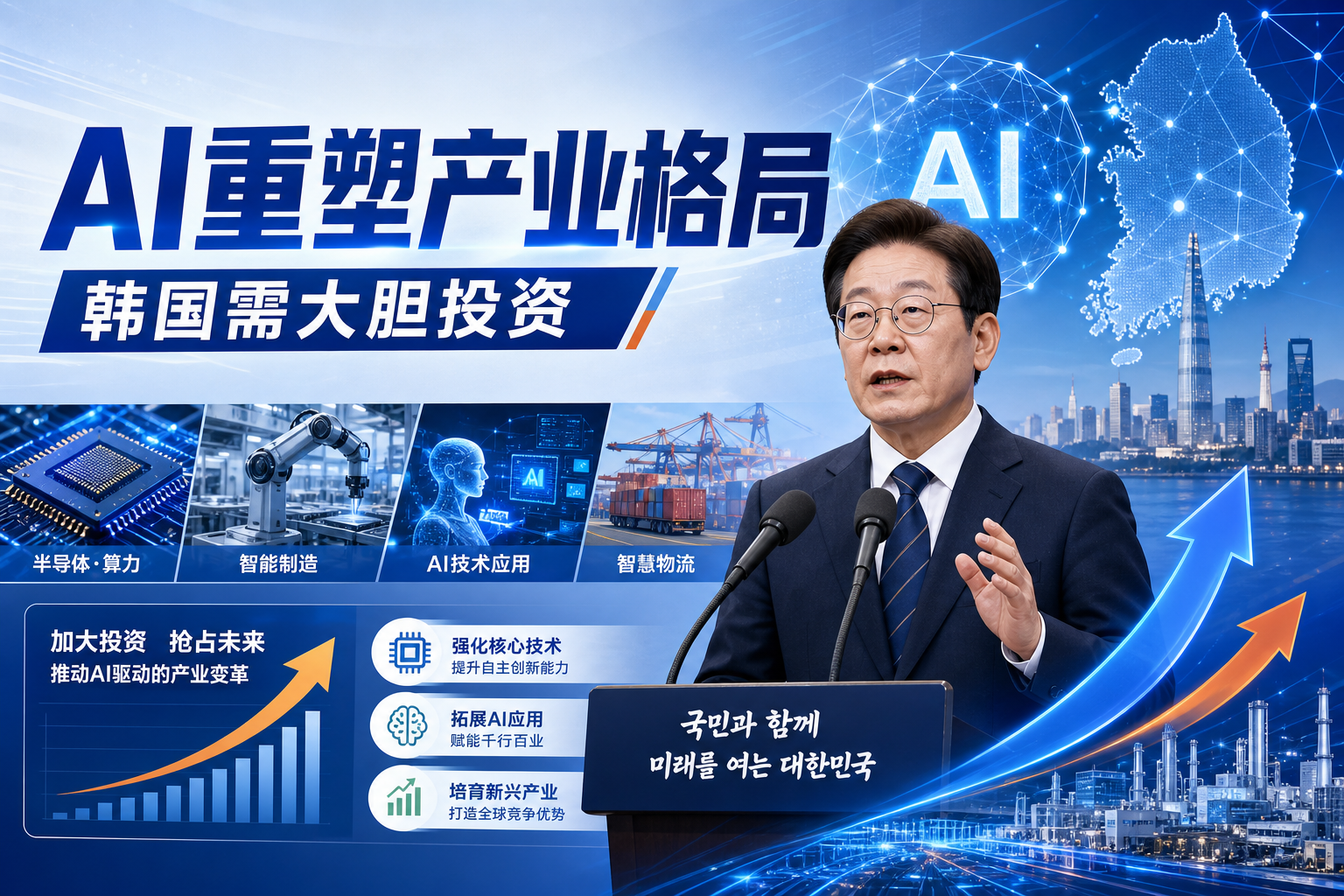 李在明：AI 重塑全球产业格局，韩国需大胆投资