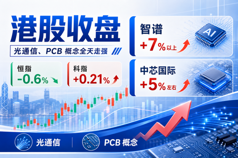港股收盘:智谱涨超 7%,中芯国际涨约 5%-指挥使社区 - 真实线索、热点议题与深度观察