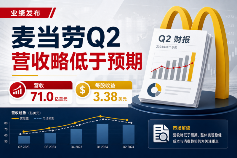 麦当劳第二季度营收略低于预期-指挥使社区 - 真实线索、热点议题与深度观察