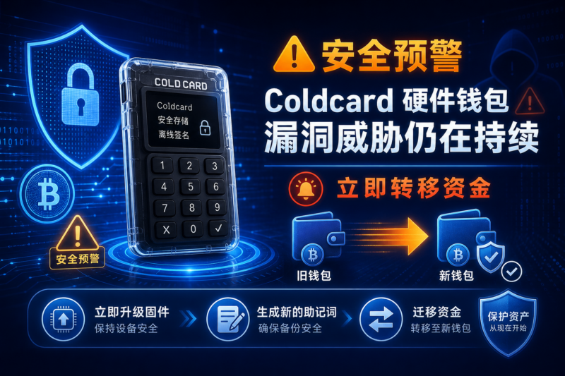 Coldcard:漏洞威胁仍在持续,建议用户立即转移资金-指挥使社区 - 真实线索、热点议题与深度观察