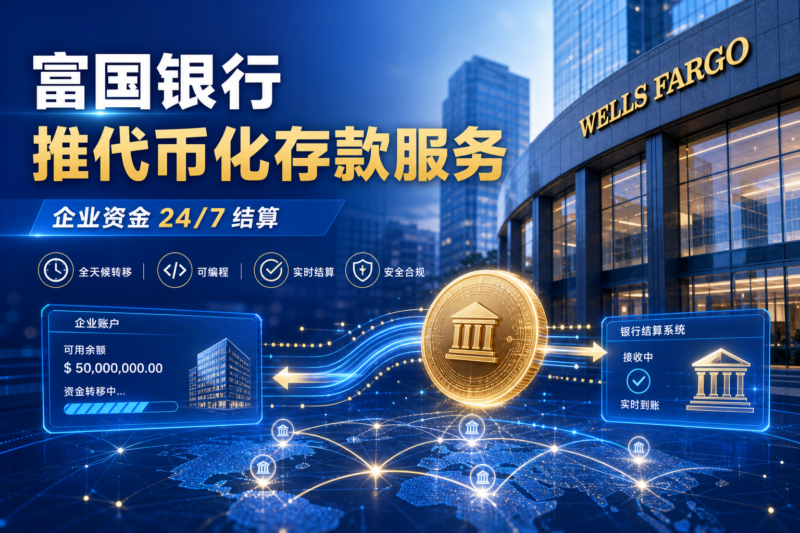 富国银行将为企业客户推出代币化存款服务-指挥使社区 - 真实线索、热点议题与深度观察