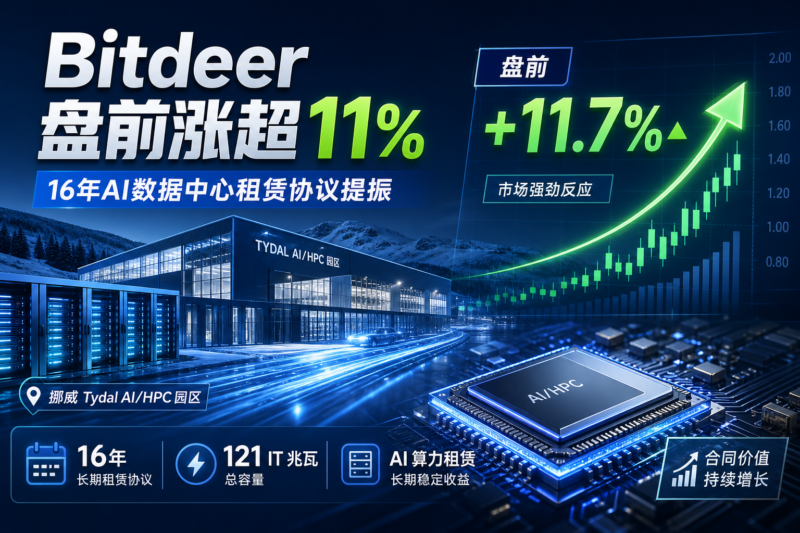 Bitdeer 盘前涨超 11%,受 16 年 AI 数据中心租赁协议提振-指挥使社区 - 真实线索、热点议题与深度观察