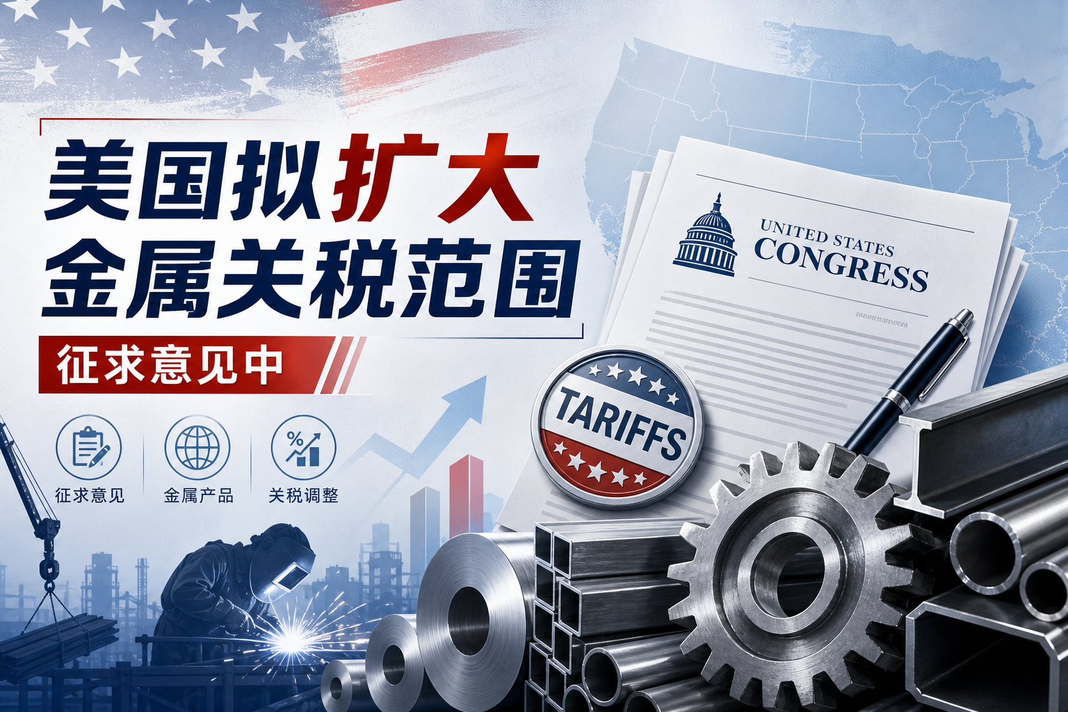 美国就扩大金属关税产品范围征求意见