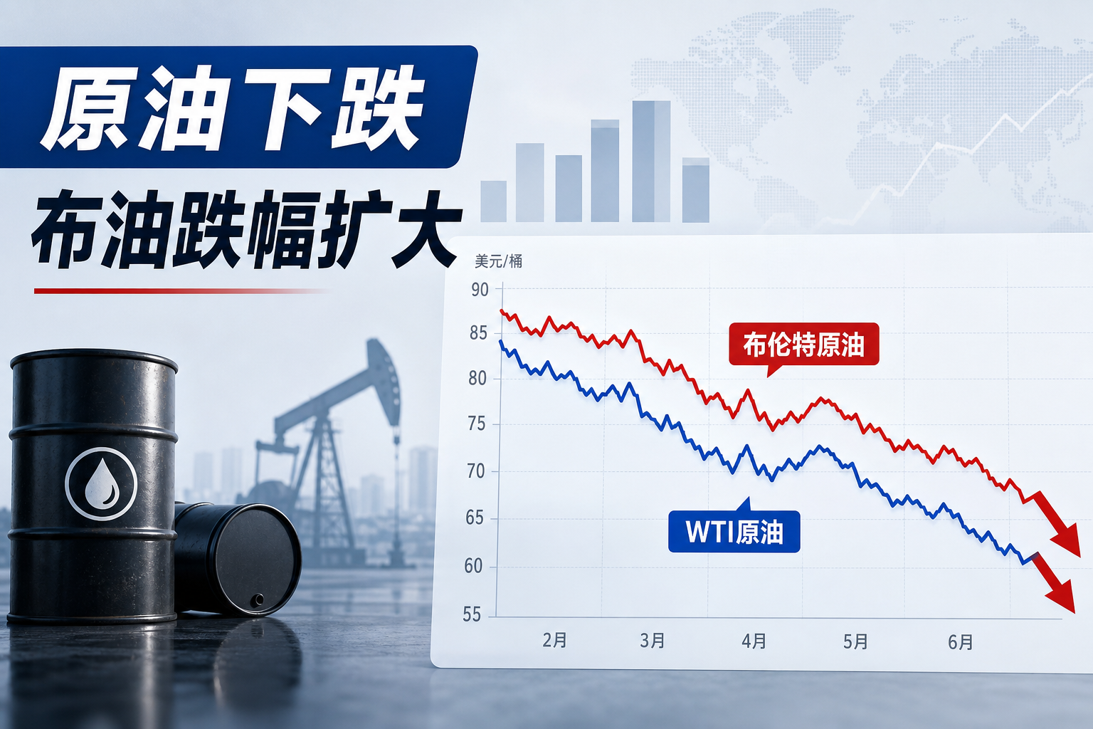 布伦特原油跌幅扩大至 4%