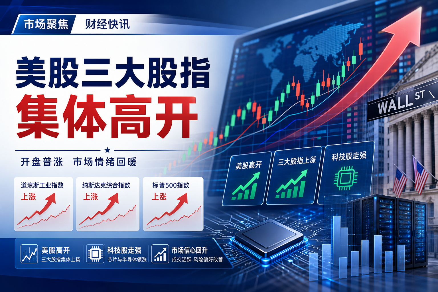 美股三大股指集体高开