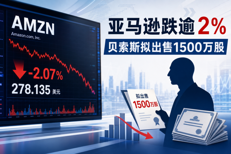 亚马逊跌逾 2%,创始人贝索斯拟出售 1500 万股股票-指挥使社区 - 真实线索、热点议题与深度观察