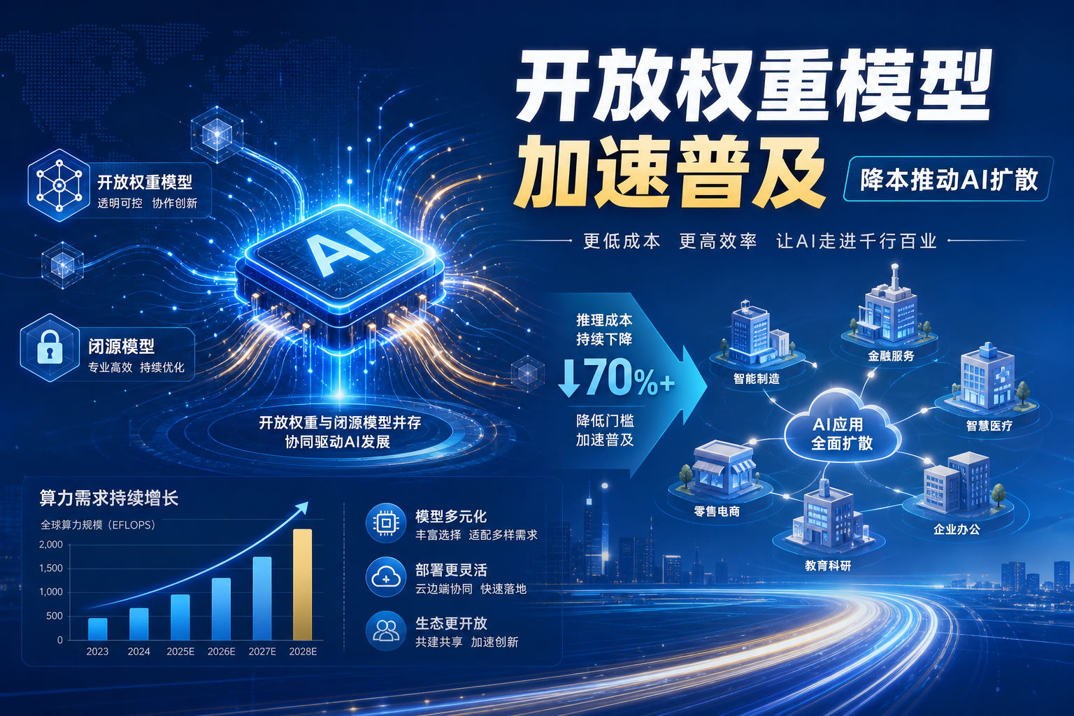 摩根士丹利：开放权重 AI 模型兴起将通过降低成本加速 AI 普及