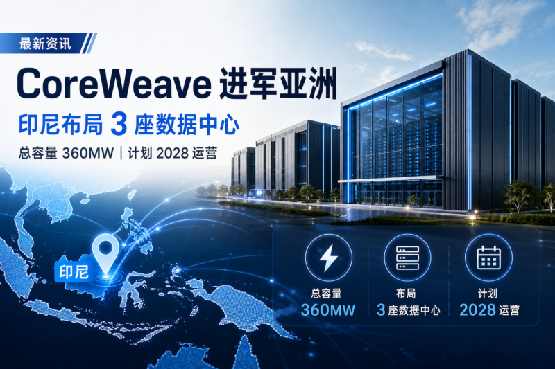 CoreWeave 计划通过印尼数据中心进军亚洲市场-指挥使社区 - 真实线索、热点议题与深度观察